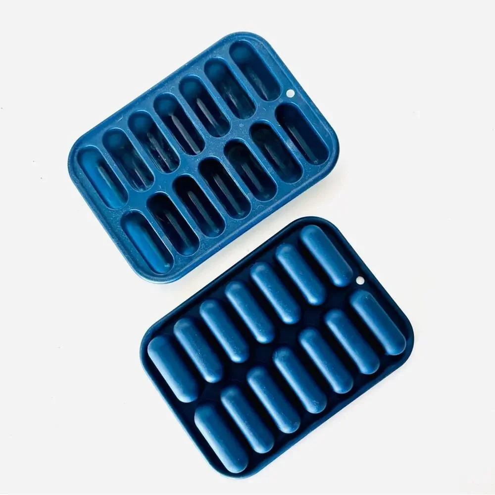ANTROPOLOGIE Dark Navy Blue Slim Water Bottle Silicone Ice Cube Tray Maker